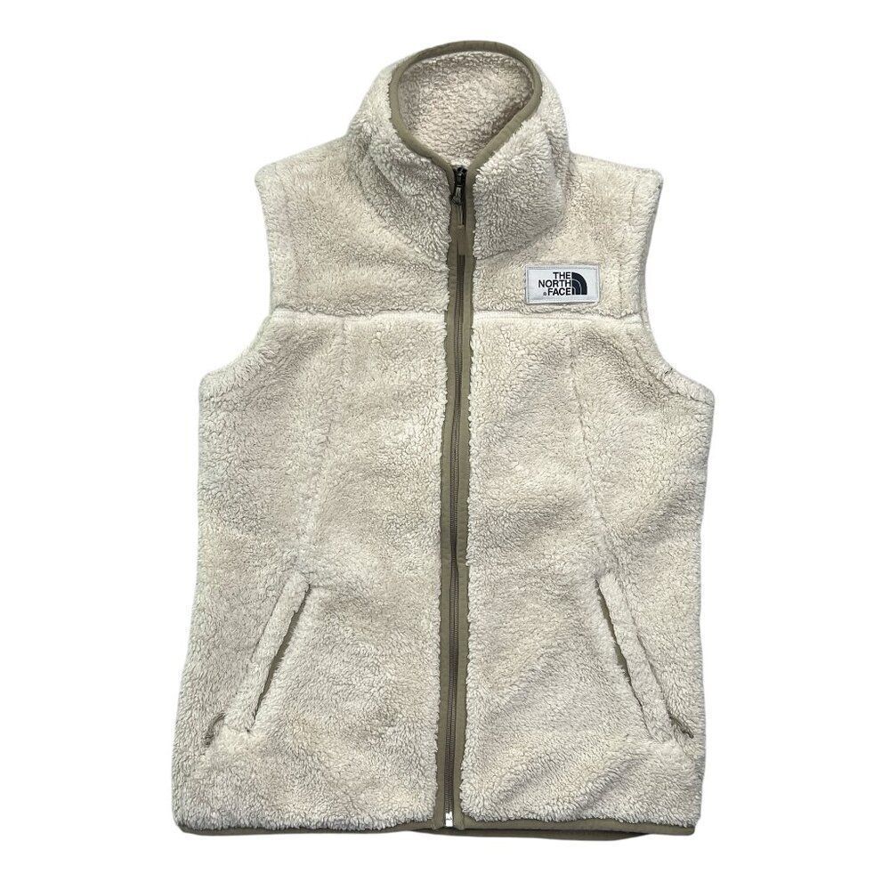 The North Face‎ Campshire Vest Women's Size Small Cream Fleece Outdoor Hiking